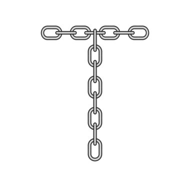 Alfabe zincir T, mektupta ayarla