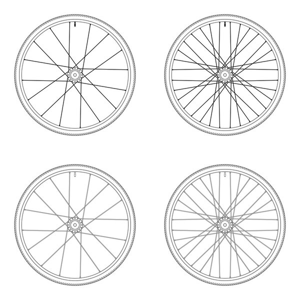 Bicycle spoke wheel tangential lacing pattern 3X