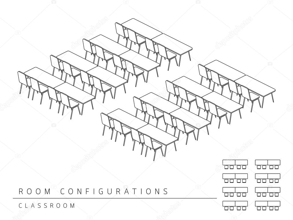 Treffen Raum Setup Layout Konfiguration Reihenbestuhlung Mit