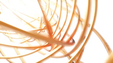 Soyut Altın Torus 3D çoklu desen, Ağ teknolojisi konsept tasarımı beyaz arkaplan üzerinde