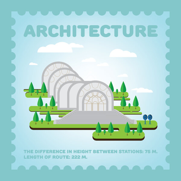 stamp which depicts the funicular