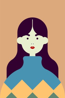 Çağdaş Pop Sanat Kadın Portresi. Modern Pop Sanatı Kadın Resimleri