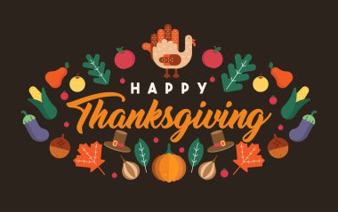 Happy thanksgiving day background illustration vector