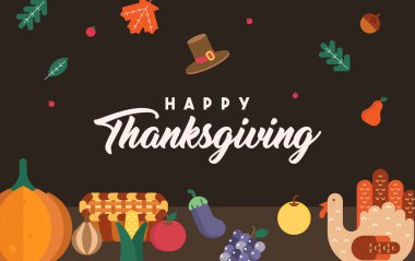 Happy thanksgiving day background illustration vector