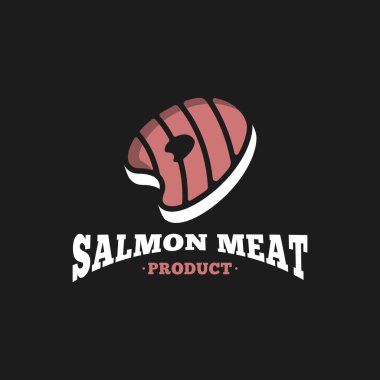 Salmon fish logo design template vector. Animal logo template