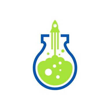 Laboratuvar logosu tasarımı konsepti. Bilim Laboratuvarı logo şablonu vektörü