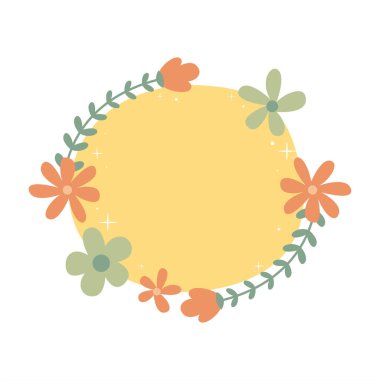 Yumuşak Renkli Bahar Çiçeği Rozet Seti. Spring Label Koleksiyonu