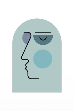 Modern Soyut Boho Yüz Resimleri. Minimalist Geometrik Boho Yüz Duvarı Sanat Dekorasyonu