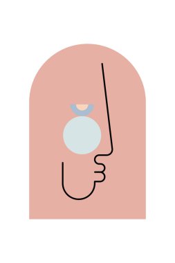 Modern Soyut Boho Yüz Resimleri. Minimalist Geometrik Boho Yüz Duvarı Sanat Dekorasyonu