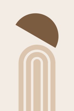 Modern Soyut Yazdırılabilir Duvar Sanatı. Oturma odası için Orta Çağ Minimalist Sanat Yazıcısı