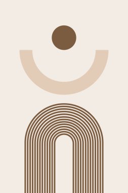 Modern Soyut Yazdırılabilir Duvar Sanatı. Oturma odası için Orta Çağ Minimalist Sanat Yazıcısı