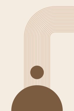 Modern Soyut Yazdırılabilir Duvar Sanatı. Oturma odası için Orta Çağ Minimalist Sanat Yazıcısı