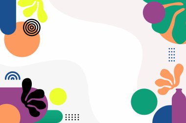 Organik şekilli ve dünyevi renklere sahip Boho soyut çerçeve arka planı, metin, davet, tebrik kartı, poster, markalaşma, sosyal medya ve yaratıcı düzen için kopyalama alanı olan minimal modern sınır tasarımı