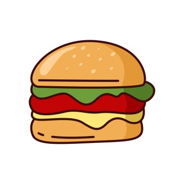 Burger logo tasarım şablonu. Fast food logo şablonu