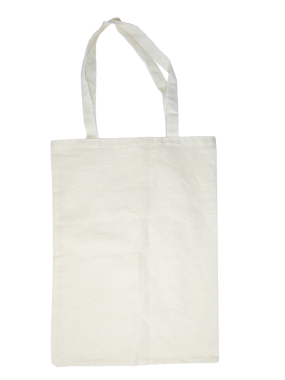 Alışveriş için boş krem renkli tuval çantası. Bu çevre dostu ve yeniden kullanılabilir çanta, model, marka ya da özel tasarım için mükemmel. Kumaş torbası kolay yerleştirilmesi için şeffaf bir arkaplanda izole edilmiştir..