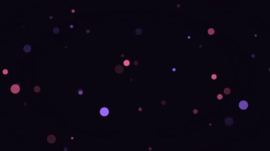 Karanlık Arkaplanda Yüzen Renkli Çemberler Canlandırılmış Arkaplan
