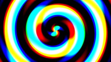 Hipnotik renkli, psikedelik optik illüzyonla dönen bir animasyon.