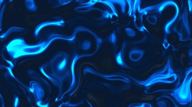 Parlak metalik desenli soyut koyu mavi sıvı dalga arkaplanı