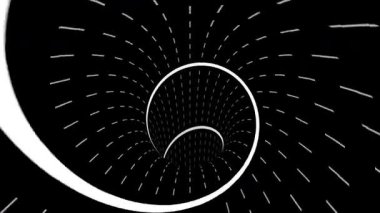 Hipnotik Sarmal Tünel: Soyut Siyah ve Beyaz Görsel