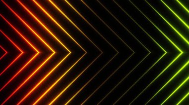 Soyut Ok Arkaplan Döngüsü Gradyan Neon Parıltısı