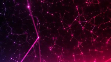 Pleksus oluşumları ve titreşimli ışıklarla soyut Dijital Ağ Bağlantısı