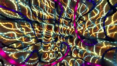 Soyut Girdap Işığı İzler Canlı Renklerle Canlandırma Dinamik Dijital Arkaplan Oluştur