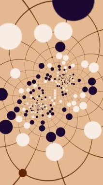 Noktalar ve çizgilerden oluşan girdap ile soyut canlandırılmış arkaplan