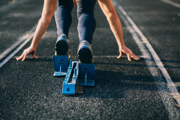 Sprinter getting ready to start. — Stock Photo, Image