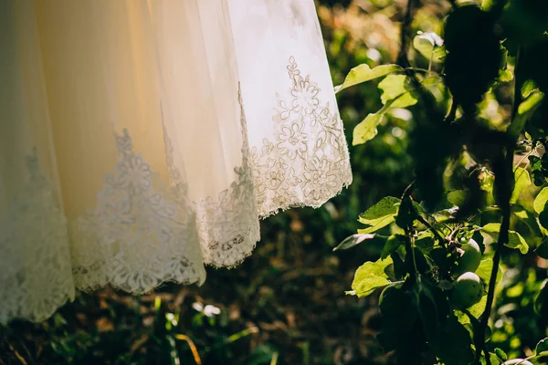 Vestido de novia de cerca —  Fotos de Stock