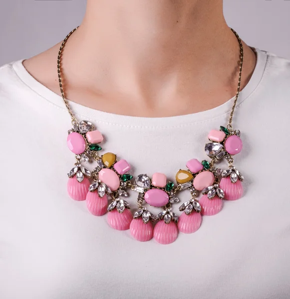 Colorful gems necklace