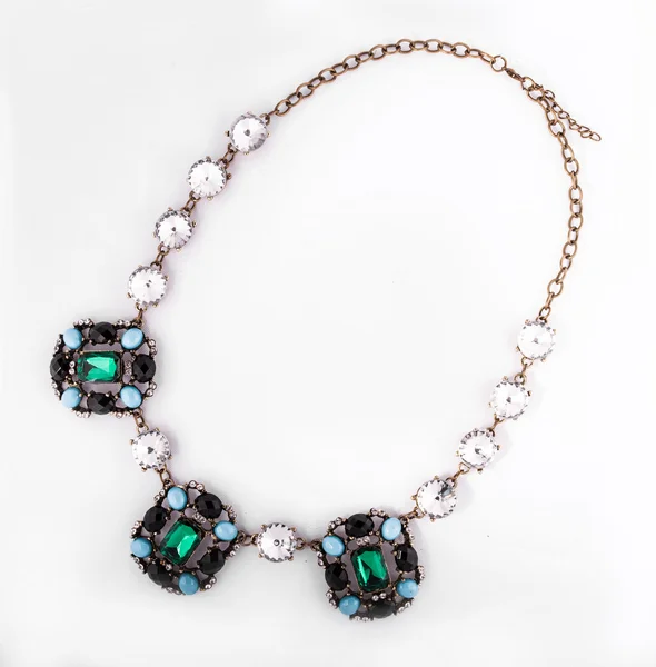 Barevné kameny náhrdelník — Stock fotografie