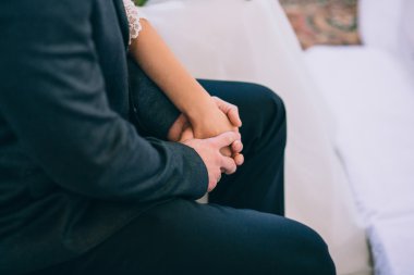 Düğün töreninde evli çift