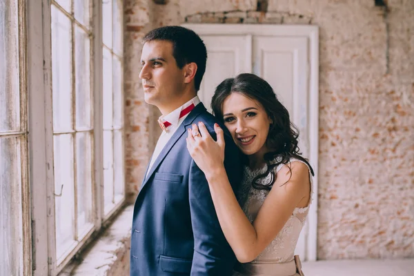 Married couple by the window — Stock Photo, Image