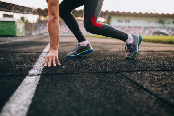 Sprinter legs on the start — Stock Photo, Image