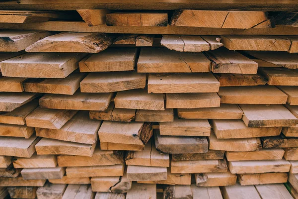 Stack of square wood planks — Stock Photo, Image