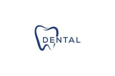 Beyaz Arkaplanda Asgari Diş Logosu