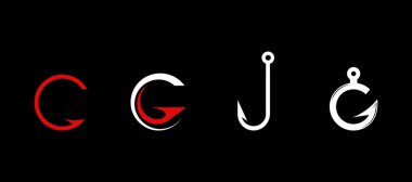 Modern Temiz Balık Kancası Balık, Denizci ve Açık Hava Markaları Seti