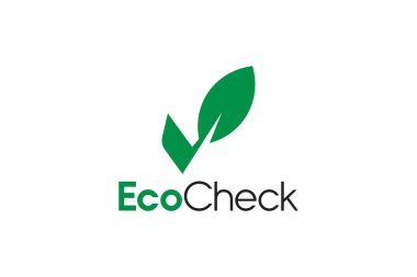 Çevre kontrol logosu çevre dostu yeşil işaretli yaprak logosu tasarımı