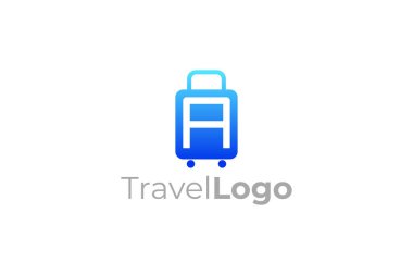 Minimal Awesome Moda Mektup A Seyahat Çantası Logo Tasarım Şablonu