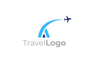 Minimal Awesome Moda Mektup A Seyahat Logosu Tasarım Şablonu