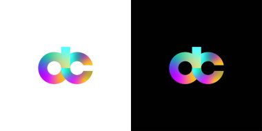 Profesyonel Markalaşma için Gradyan Renkleri olan Modern Harf D C Logosu