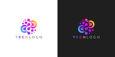 Profesyonel ve Yaratıcı Dijital Markalaşma için Modern Teknoloji Logosu