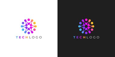 Profesyonel ve Yaratıcı Dijital Markalaşma için Modern Teknoloji Logosu