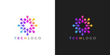 Profesyonel ve Yaratıcı Dijital Markalaşma için Modern Teknoloji Logosu