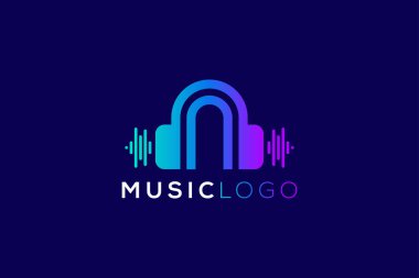 Harf N Kulaklık Müzik ve Ses Teknolojisi Markası Logosu Tasarımı