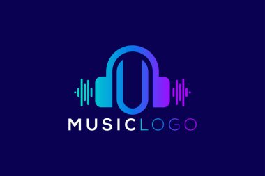 Harf U Kulaklık Müzik ve Ses Teknolojisi Markası Logosu Tasarımı