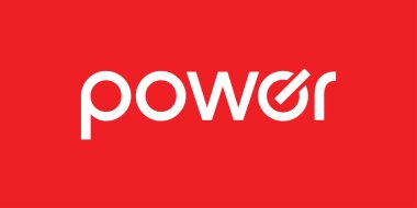 Elektrik ve Sanayi İşletmeleri için Modern Güç Kelimeleri Logosu Tasarımı