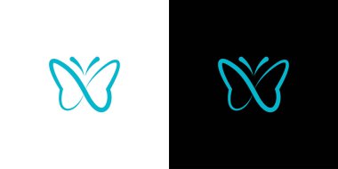 Modern Kelebek Logosu Güzellik, Sağlık ve Yaratıcı Markalar Tasarımı