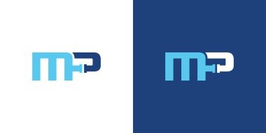 Modern Harf M P Su ve Boru Hizmeti Markası Tesisat Şablonu