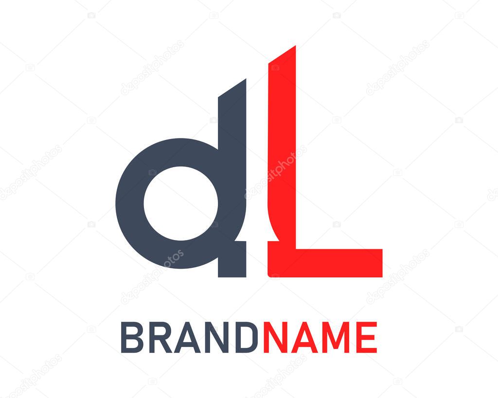 Letter dl logo design template